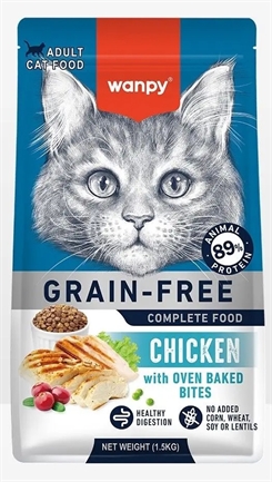 Wanpy Kattefoder - Voksen - Kylling 1,5kg